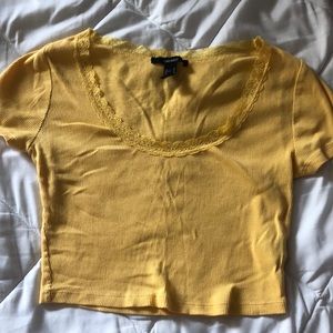 Yellow crop top